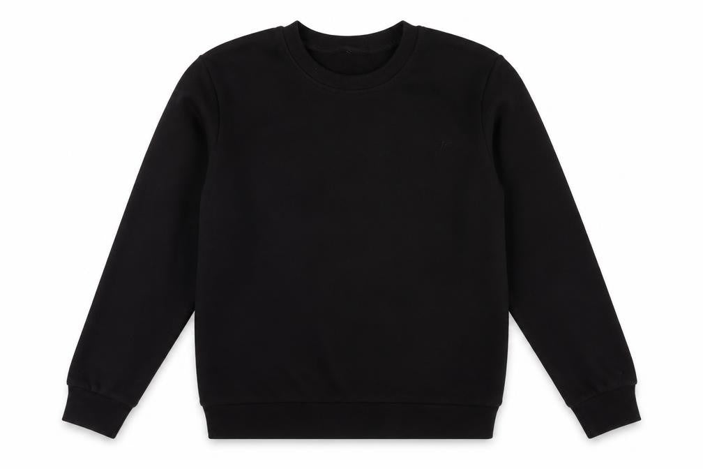 Front view of George boys’ black pullover sweatshirt, size 9-10, years
