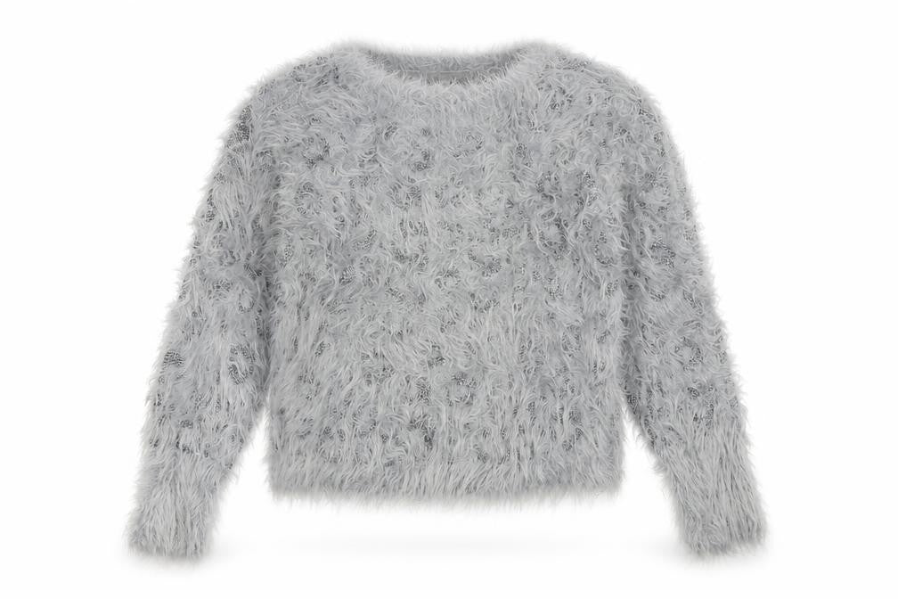 Front view of Marks & Spencer girls’ grey jumper, size 8-9, years
