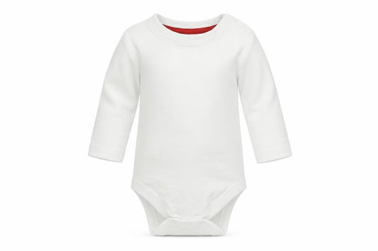 Front view of Blue Zoo Baby White Romper One-Piece, size 3-6, Months