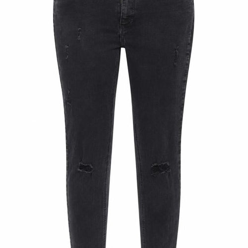 Denim & Co. Womens Black  Denim Straight Jeans Size 14 L28 in