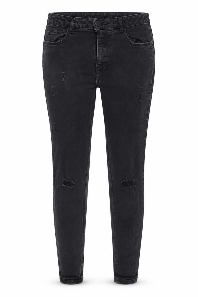 Denim & Co. Womens Black  Denim Straight Jeans Size 14 L28 in