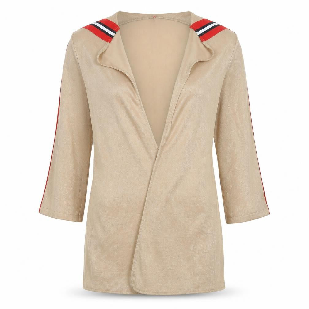 Front view of ravi famous women’s gold cardigan jumper, size UK 8