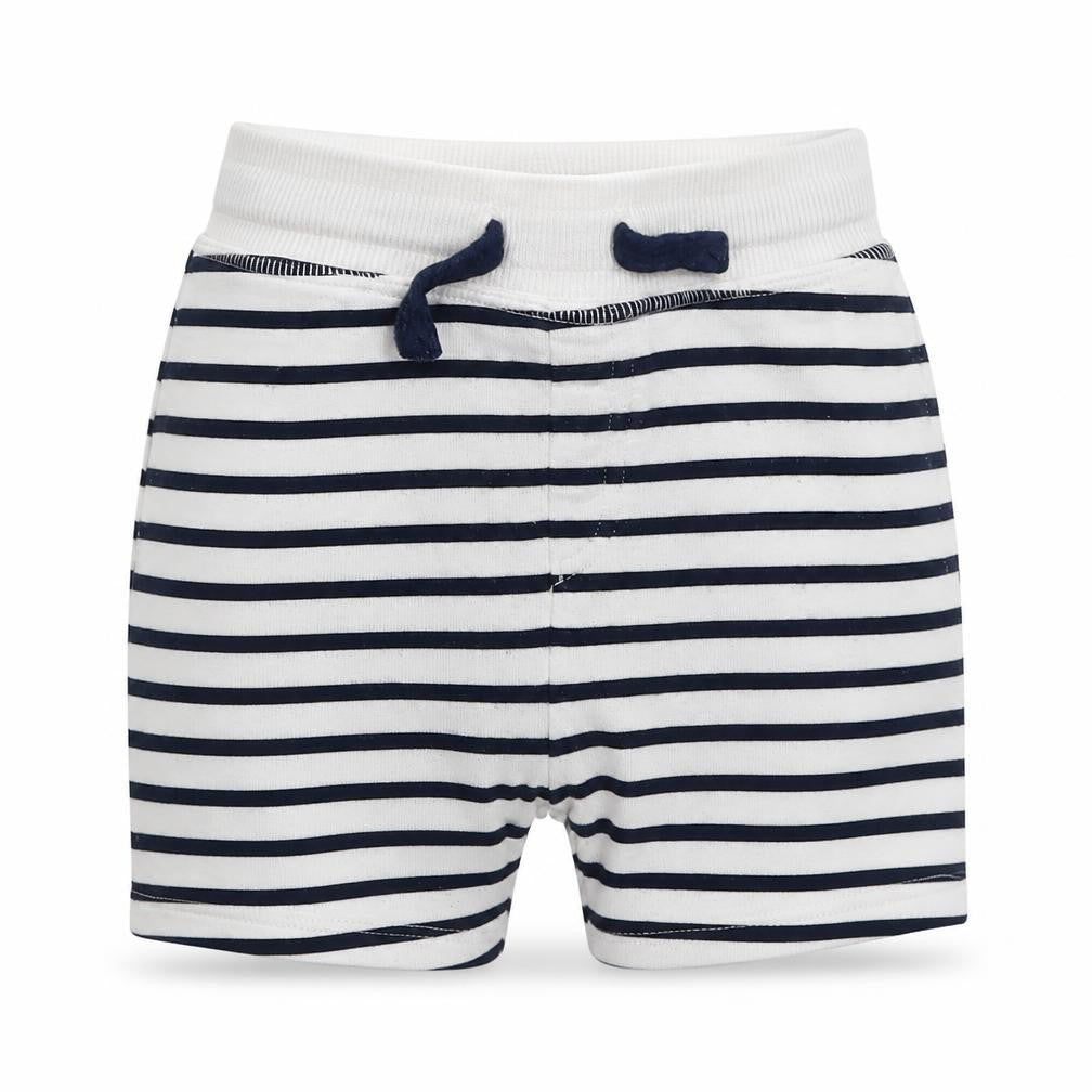 Front view of Next girls’ multicoloured striped sweatpants, size 18-24, months