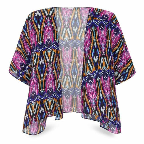 bahimi Womens Purple Fair Isle  Shrug Jumper Size S