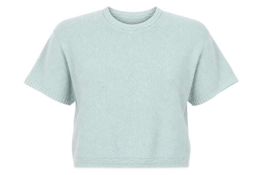 Front view of Basic Collections women’s green jumper, size L
