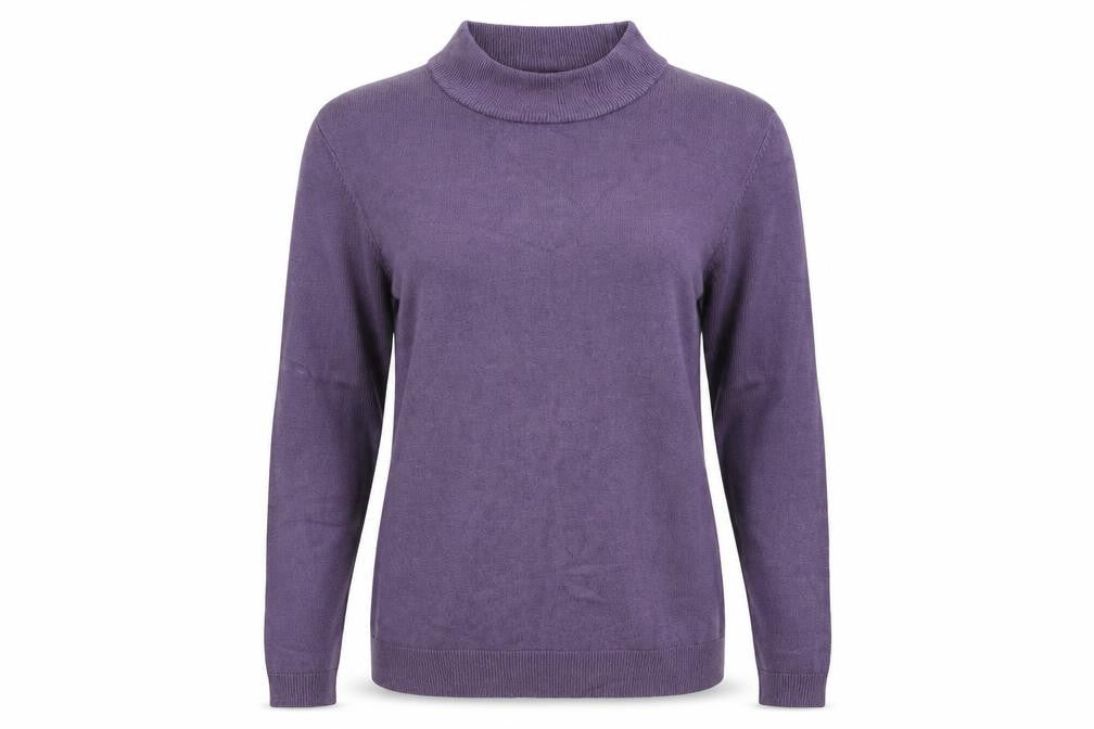 Front view of Originals women’s purple jumper, size UK 12