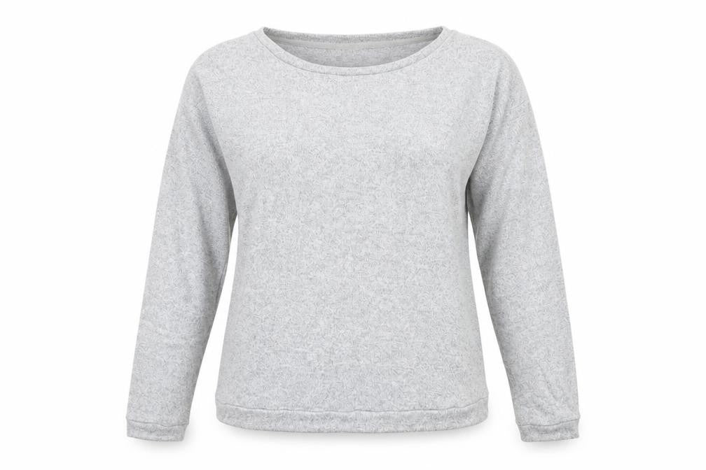 Front view of Avenue women’s grey jumper, size UK 10