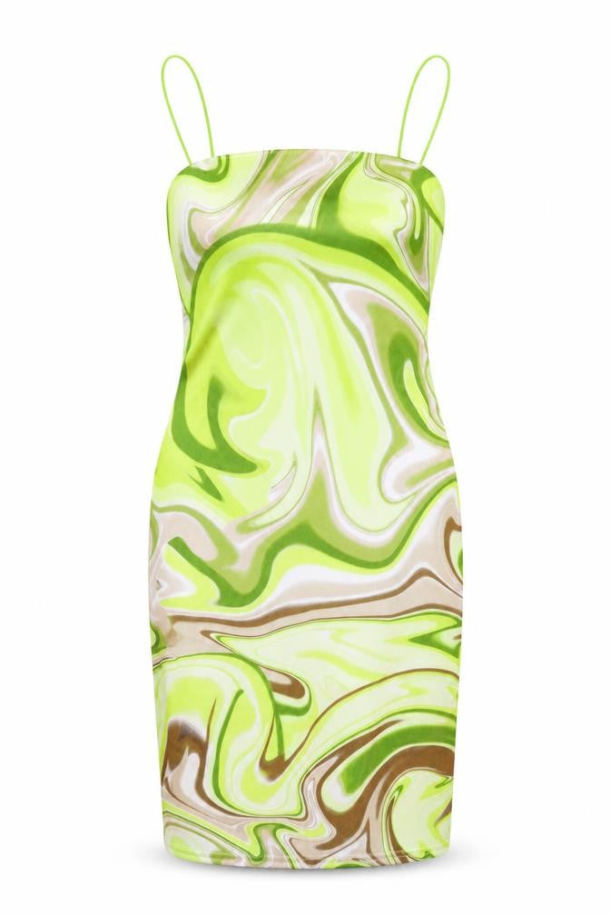 Front view of New Look women’s green bodycon, size UK 8