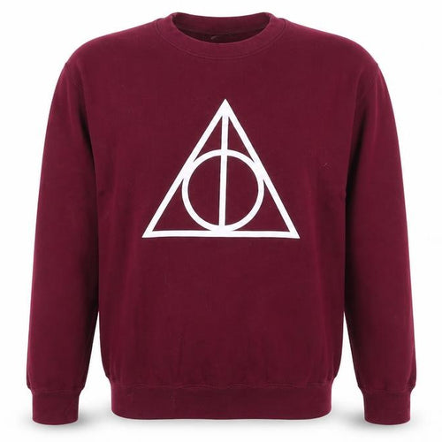 Famona Mens Red   Pullover Sweatshirt Size S  - Triangle Burgundy
