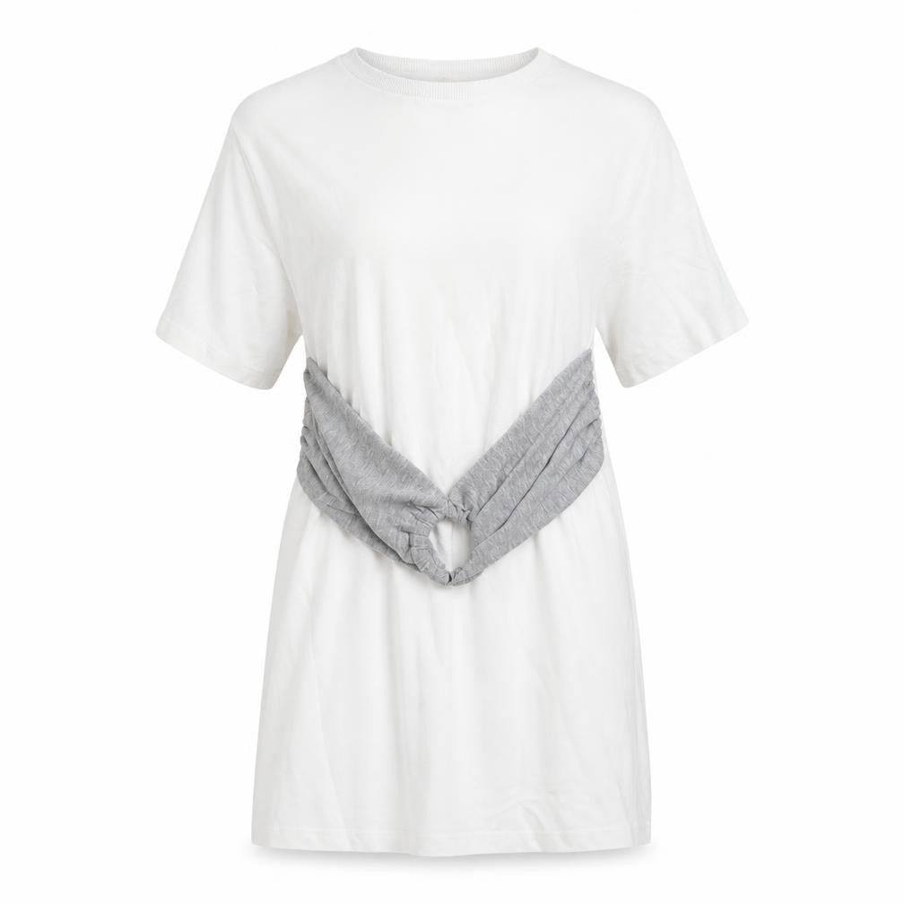 Front view of Urban Bliss women’s white basic t-shirt, size UK 14