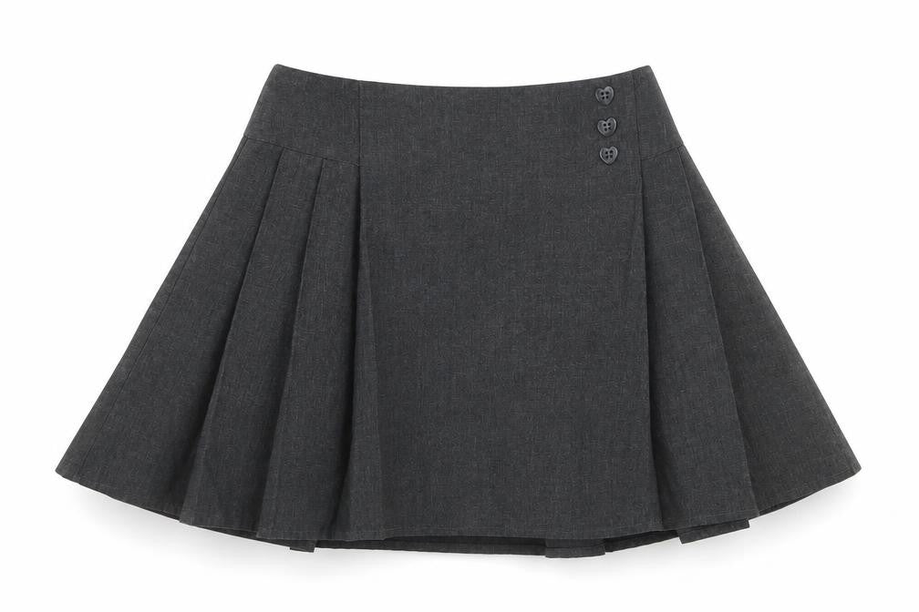 Front view of George girls’ grey a-line skirt, size 4-5, years