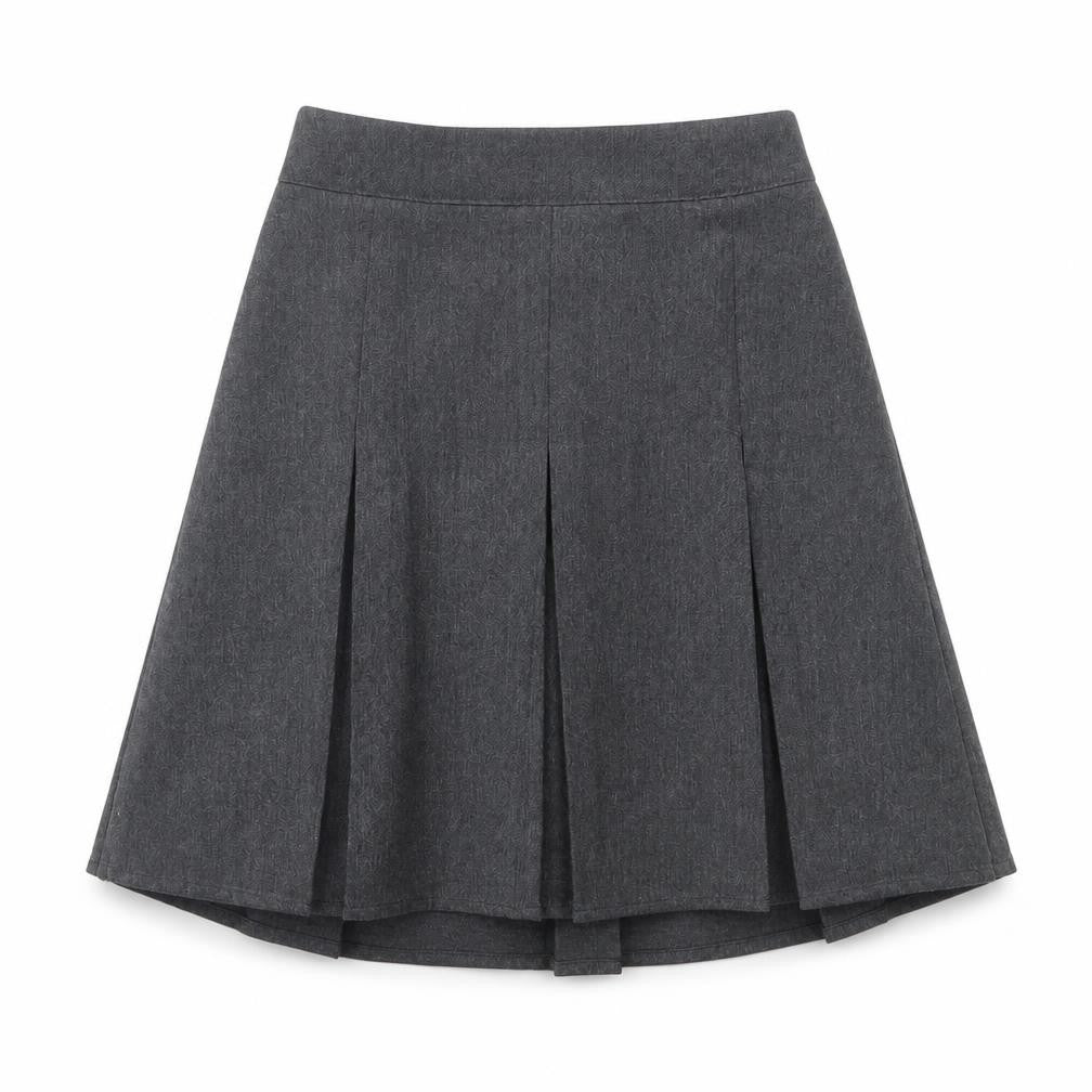 Front view of George girls’ grey a-line skirt, size 4-5, years