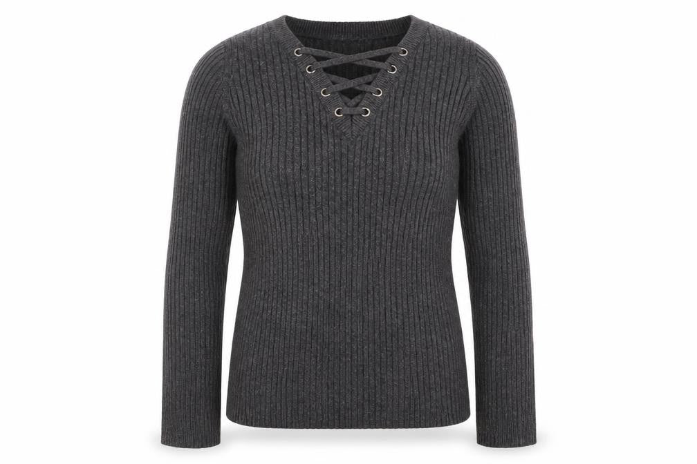 Front view of Candy Couture girls’ grey jumper, size 10, years