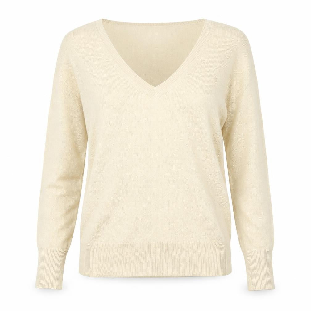 Front view of Dorothy Perkins women’s gold knit jumper, size UK 12