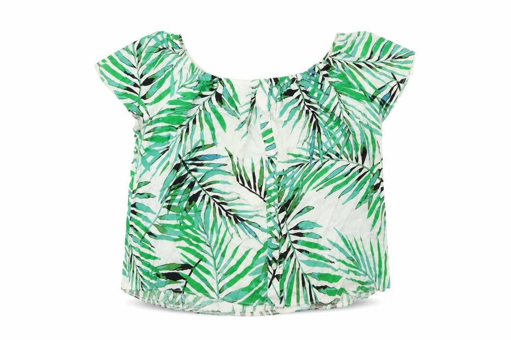 Front view of Atmosphere women’s grey floral basic blouse, size UK 16