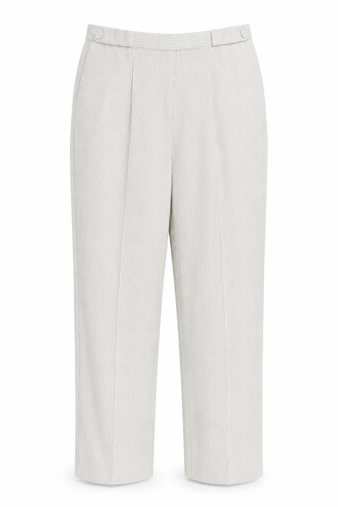 Bonmarché Womens Beige Striped  Trousers  Size 14 L26 in