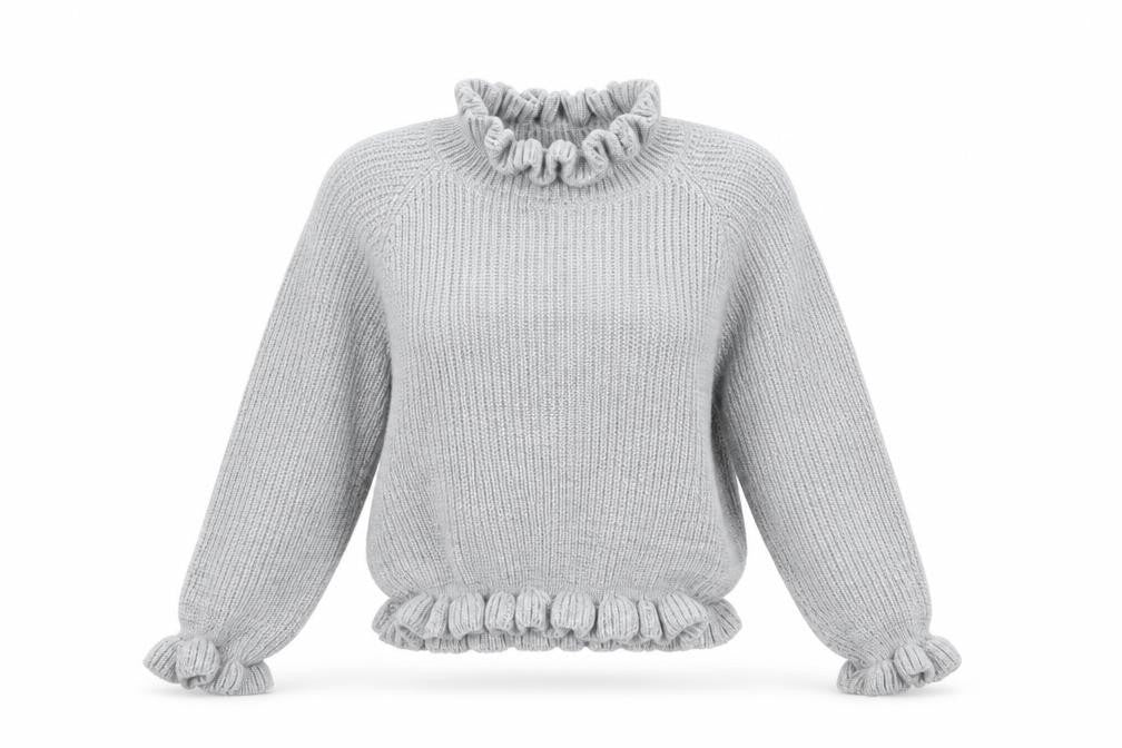 Front view of Cameo Rose women’s grey knit jumper, size S