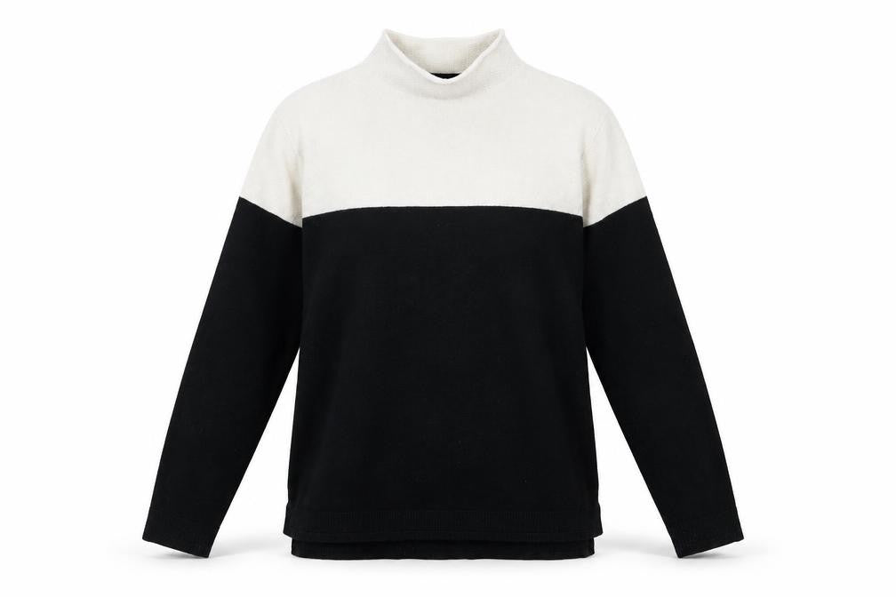 Front view of Marks & Spencer women’s black knit jumper, size UK 12