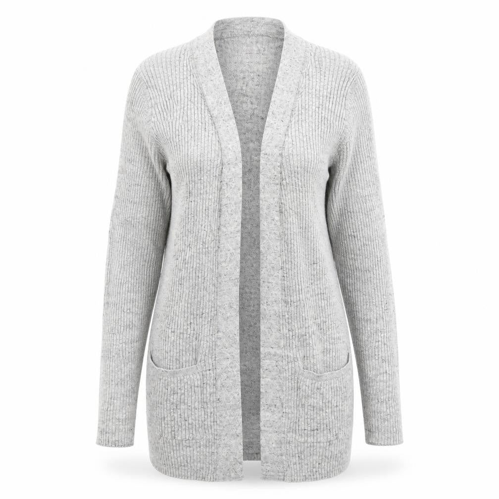 Front view of Gap women’s grey cardigan jumper, size XS