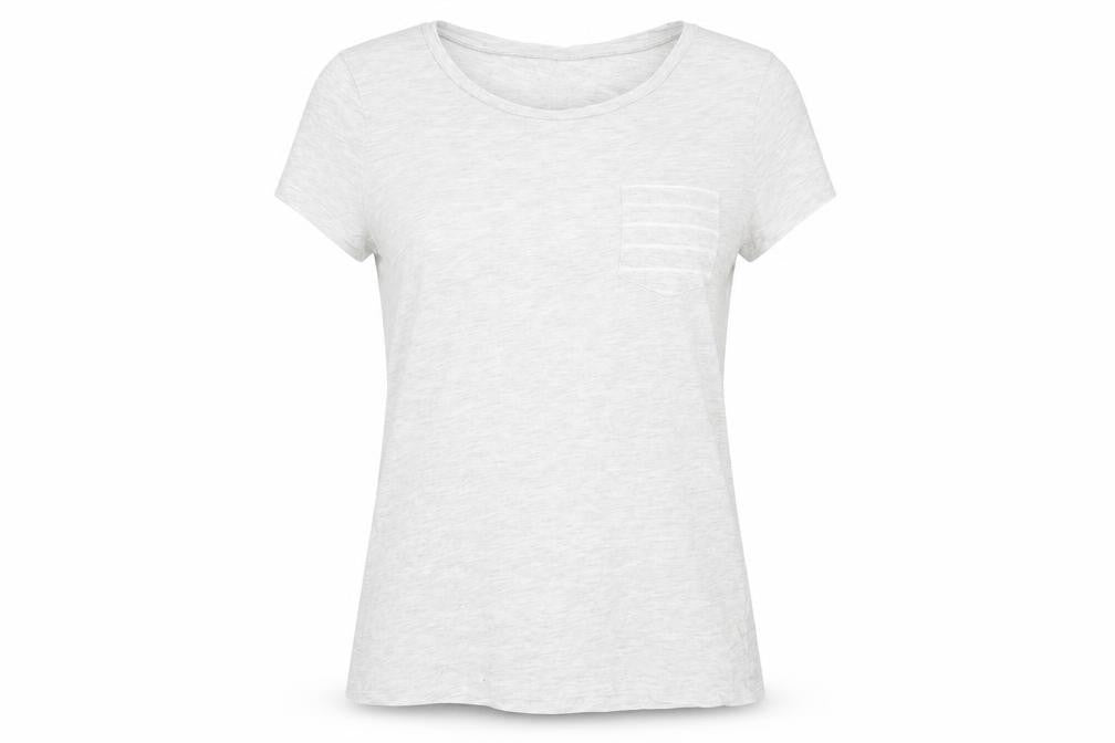 Front view of F&F women’s grey solid top pyjama top, size UK 6