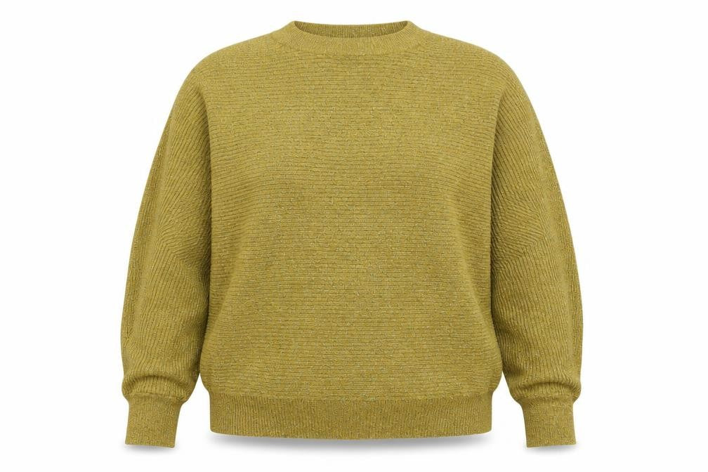 Front view of F&F women’s yellow jumper, size UK 12