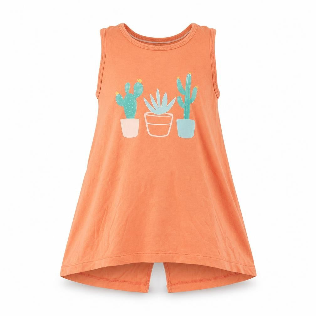 Front view of IUPILU girls’ orange basic t-shirt, size 2-3, years