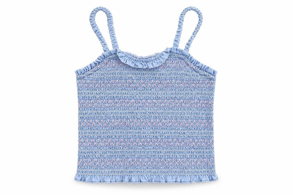 Front view of Marks & Spencer girls’ black basic tank, size 10-11, years