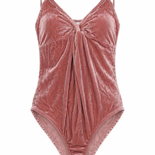 Topshop Womens Pink  Velour Catsuit One-Piece Size 8