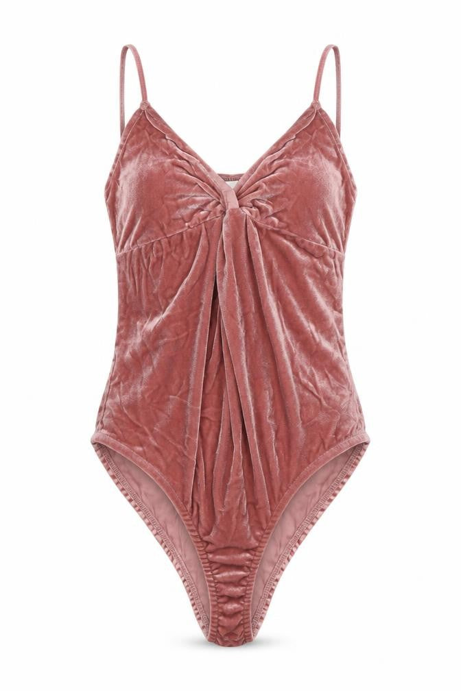 Topshop Womens Pink  Velour Catsuit One-Piece Size 8