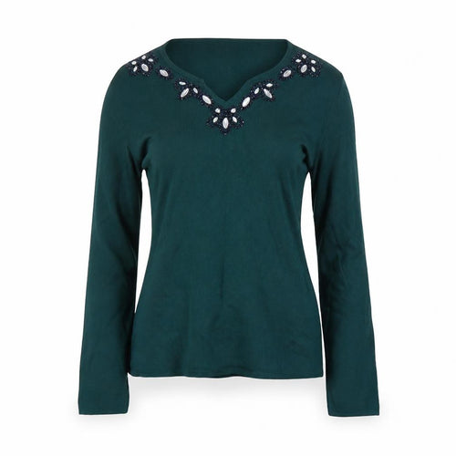 Roman Womens Green   Pullover Jumper Size S