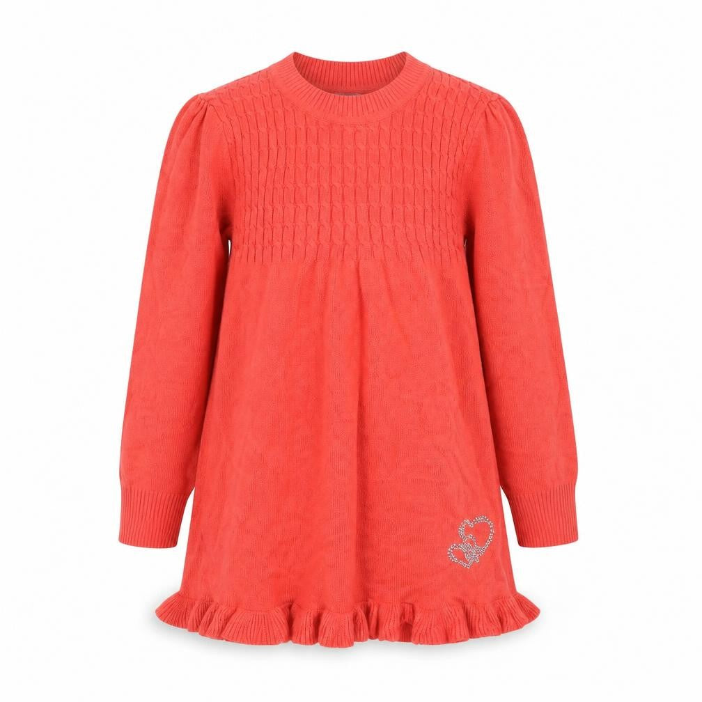 Front view of TYK girls’ red knit jumper, size 12, years