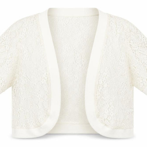 Abollria Womens White Floral  Cardigan Jumper Size M
