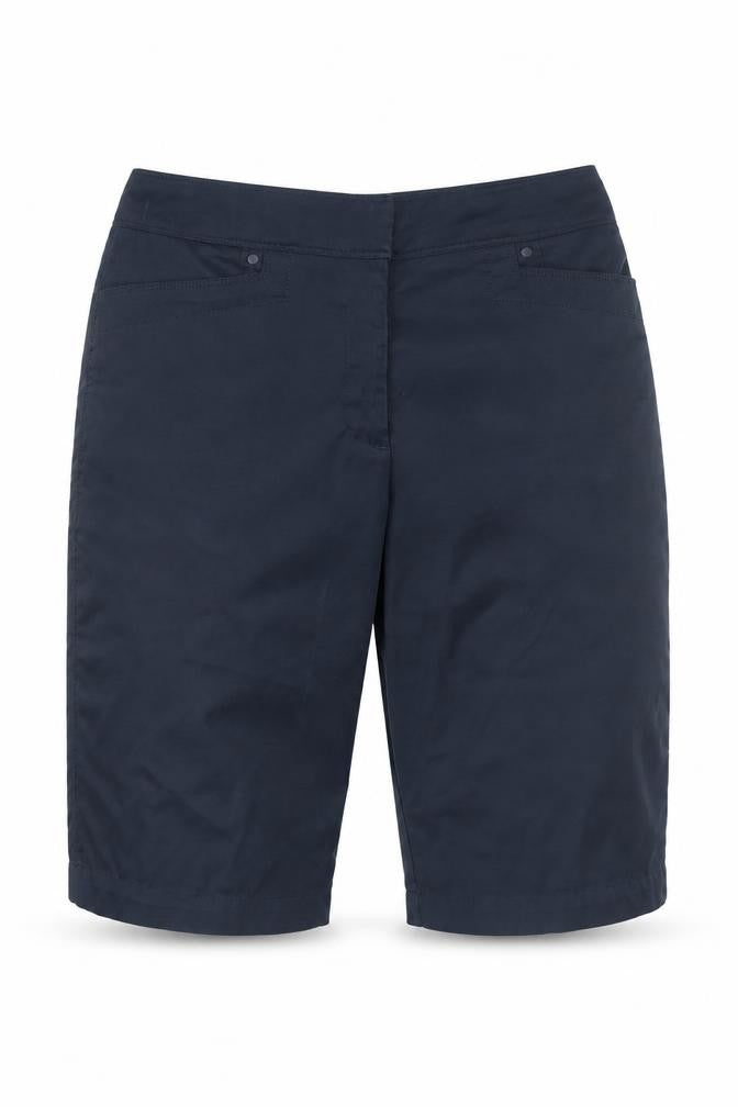 Front view of Tail women’s blue bermuda shorts, size UK 26, in