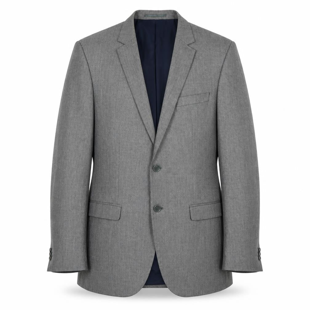 Front view of River Island men’s grey jacket suit jacket, size 42