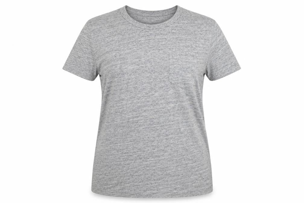 Front view of H&M women’s grey basic t-shirt, size XL