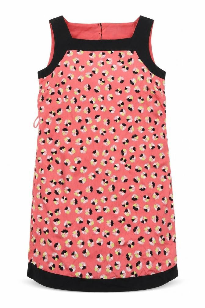 Front view of Red Herring women’s pink floral a-line, size UK 10