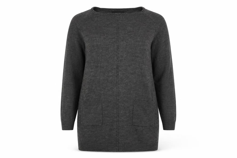 Front view of Atmosphere women’s grey a-line, size UK 16