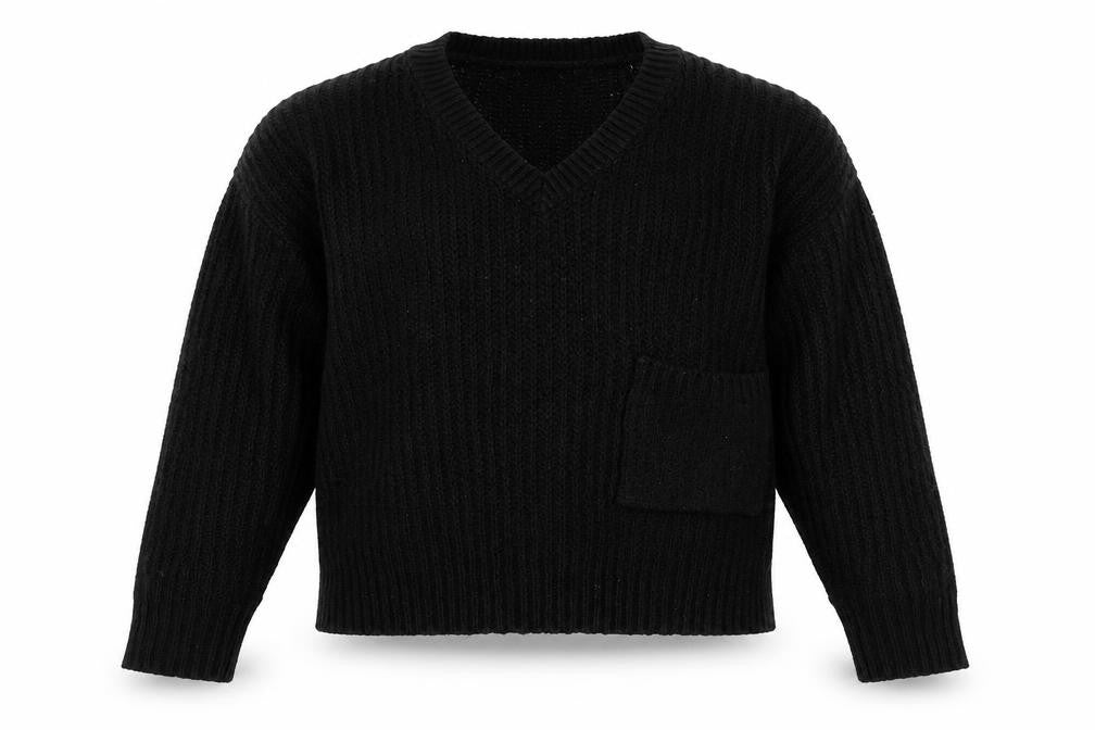 Front view of Tu women’s black jumper, size UK 14