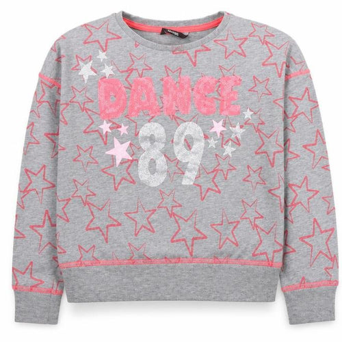 George Girls Grey Geometric  Pullover Jumper Size 10-11 Years  - details on chest