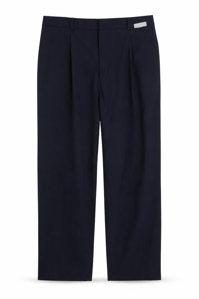Front view of simon jersey women’s blue trousers, size UK 6, 29-inch leg