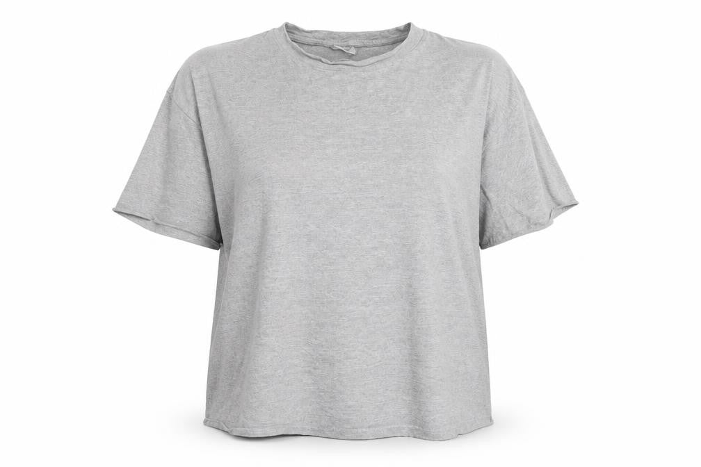 Front view of cts women’s grey basic t-shirt, size 2XL