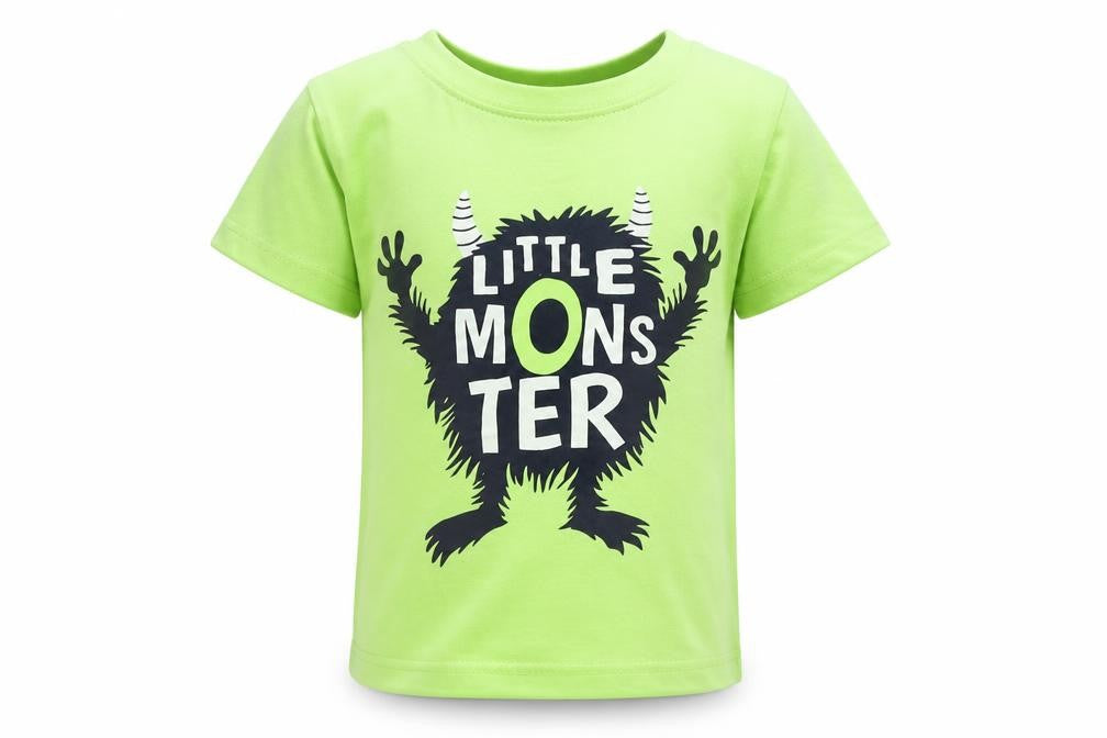 Front view of Primark girls’ green basic t-shirt, size 12-18, months
