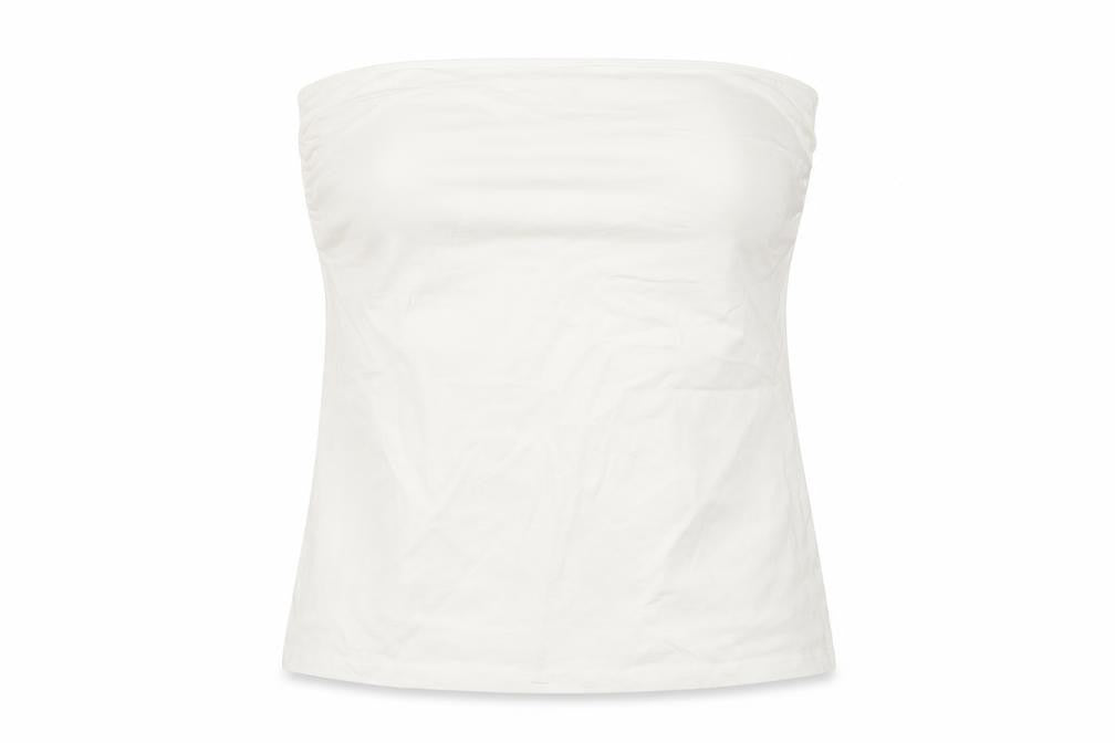 Front view of George women’s white cropped tank, size UK 12