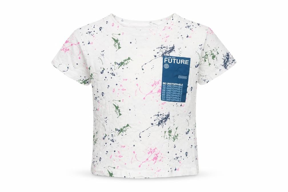 Front view of Primark boys’ white basic t-shirt, size 5, years