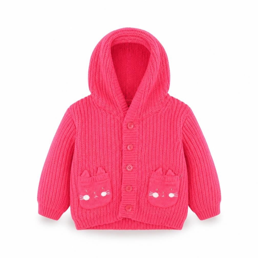 Front view of Blue Zoo girls’ pink jacket, size 0-3, months
