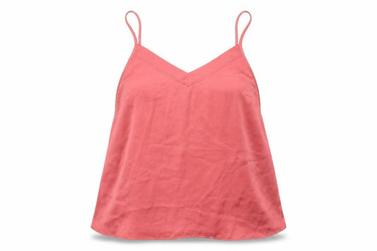Front view of Secret Possesions women’s pink basic tank, size UK 12