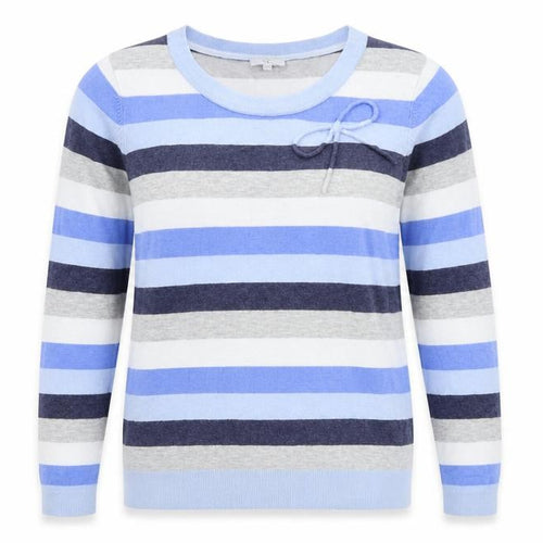 Country Casuals Womens Blue Striped  Pullover Jumper Size S
