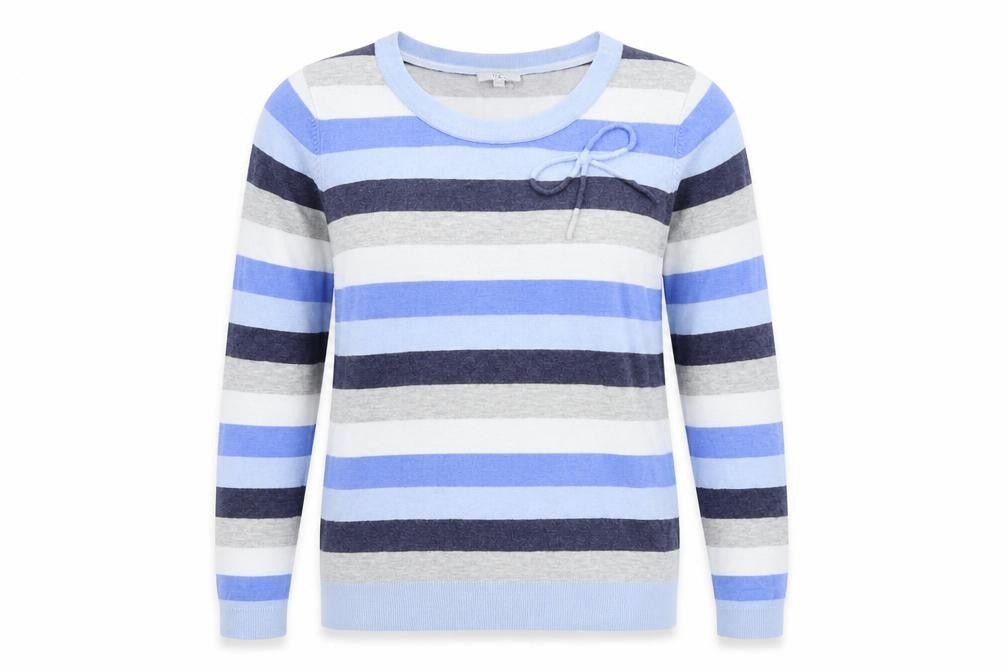 Country Casuals Womens Blue Striped  Pullover Jumper Size S