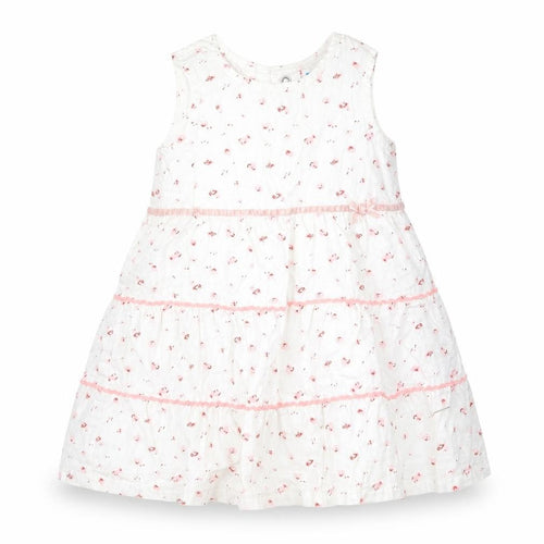 Adams Girls White Floral  A-Line  Size 3-6 Months