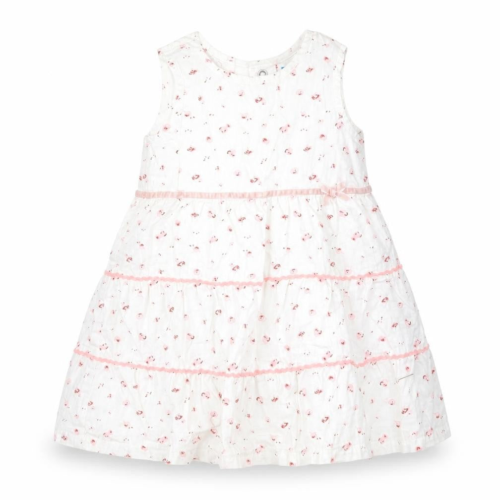 Adams Girls White Floral  A-Line  Size 3-6 Months